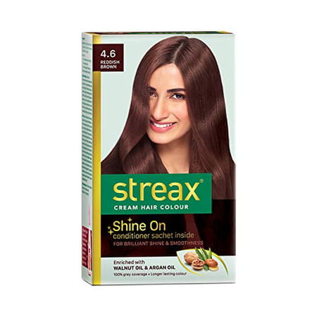 Streax Cream Hair Color For Unisex 120ml - 5.66 Reddish Brown (Pack Of 6) Reddish Brown