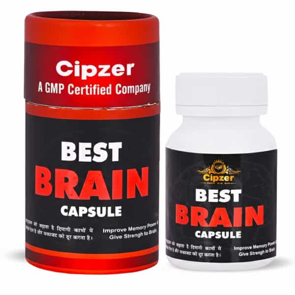Cipzer Best Brain 60 Capsules | Supports Memory| Focus & Cognitive Wellness (Pack Of 1)