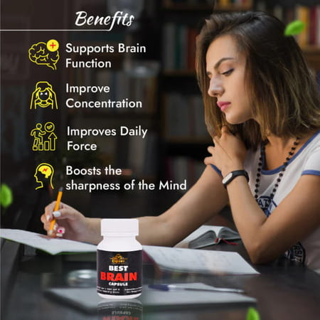 Cipzer Best Brain Capsule|Boosts Memory Power(Pack Of 1)-60 Capsules