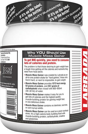 Labrada Muscle Mass Gainer - 2.2 Lbs (1kg) (Mocha)