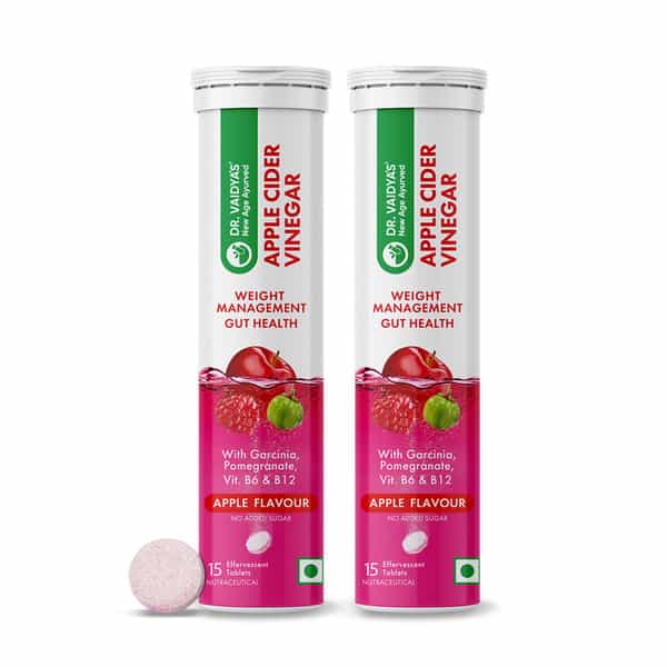 Dr. Vaidya's Apple Cider Vinegar Effervescent Tablets Pack Of 2