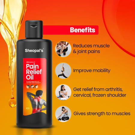 Sheopal'S Pain Relief Oil For Joint & Body Pain - 60 Ml