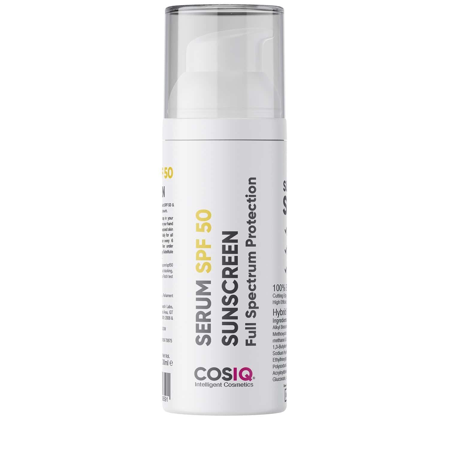 Cos-iq Outdoor Sunscreen Serum Spf 50 Pa++++ Broad Spectrum 30ml Uva Uvb And Ir Protection