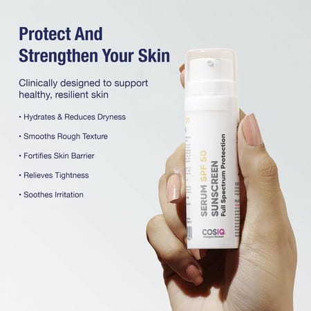 Cos-Iq Outdoor Sunscreen Serum Spf 50 Pa++++ Broad Spectrum 30Ml Uva Uvb And Ir Protection