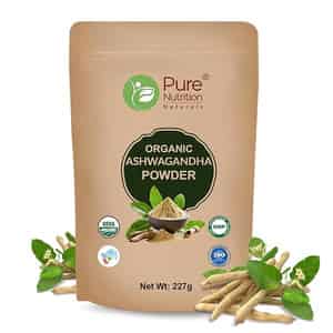 Pure Nutrition Organic Ashwagandha Root Powder | Usda Organic Certified - 227g