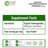 Pure Nutrition Organic Ashwagandha Root Powder | Usda Organic Certified - 227G