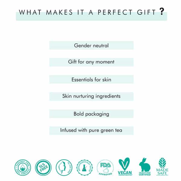 Mcaffeine Green Tea Quick Face Detox Gift Kit (290 Gm)