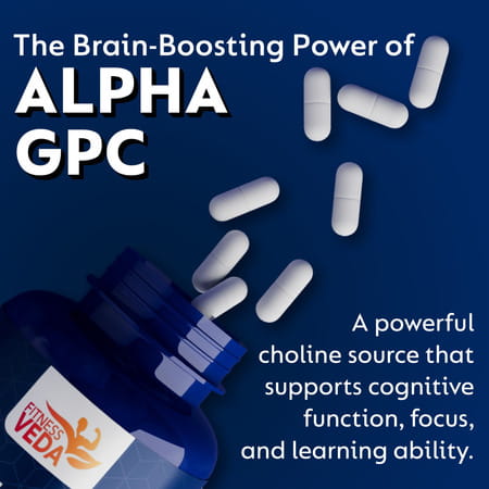 Fitness Veda Alpha Gpc 300 Mg | Brain Support Formula Nootropic Supplement For Focus & Clarity