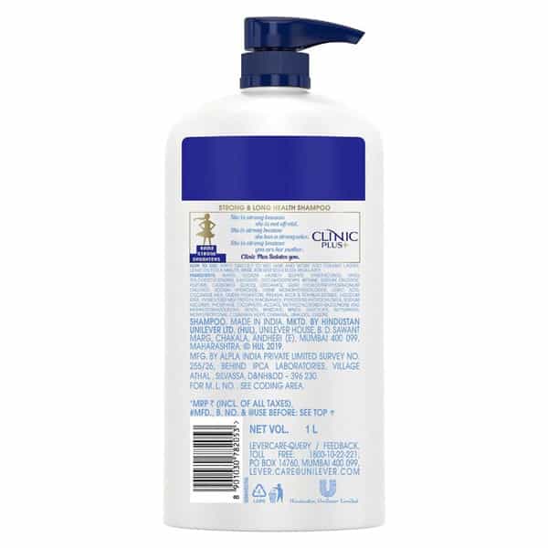Clinic Plus Strong & Long Shampoo 1 L | Strengthening Shampoo For Hair Growth