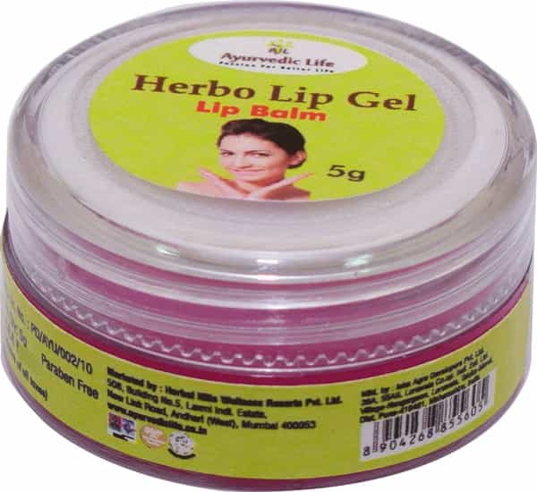 Al-Ayurvedic Life Lip Balm - Lip Gel - 5Gms With Strawberry Flavour Pack Of 4