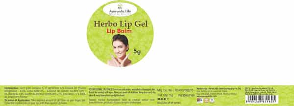 Al-Ayurvedic Life Lip Balm - Lip Gel - 5Gms With Strawberry Flavour Pack Of 4