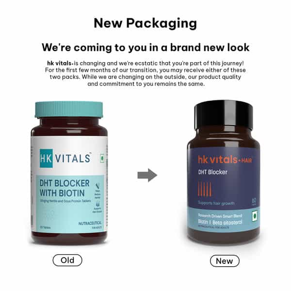 Hk Vitals Dht Blocker With Biotin (60 Tablets) | Stinging Nettle And Soya Protein