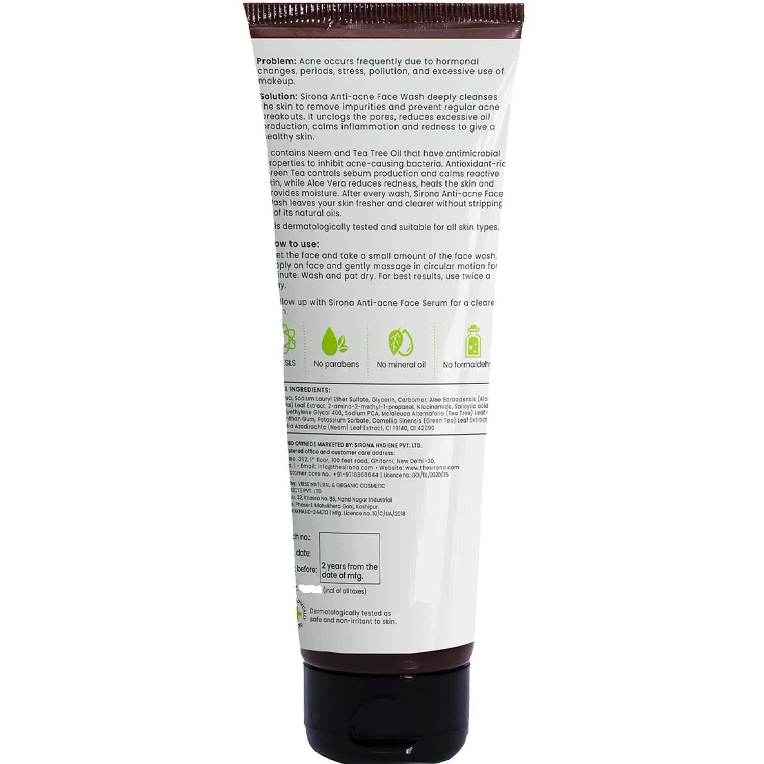 sirona face wash for oily skin