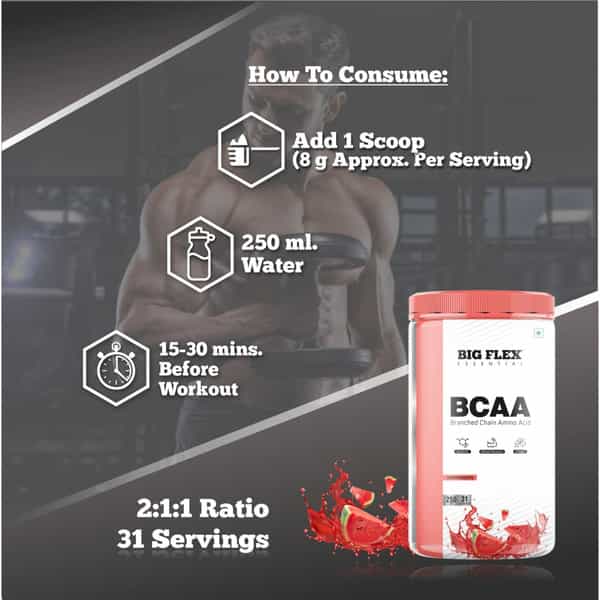 Bigflex Essential Bcaa - Watermelon (250Gm) - Jar