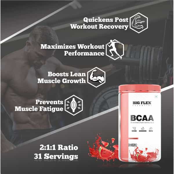 Bigflex Essential Bcaa - Watermelon (250Gm) - Jar