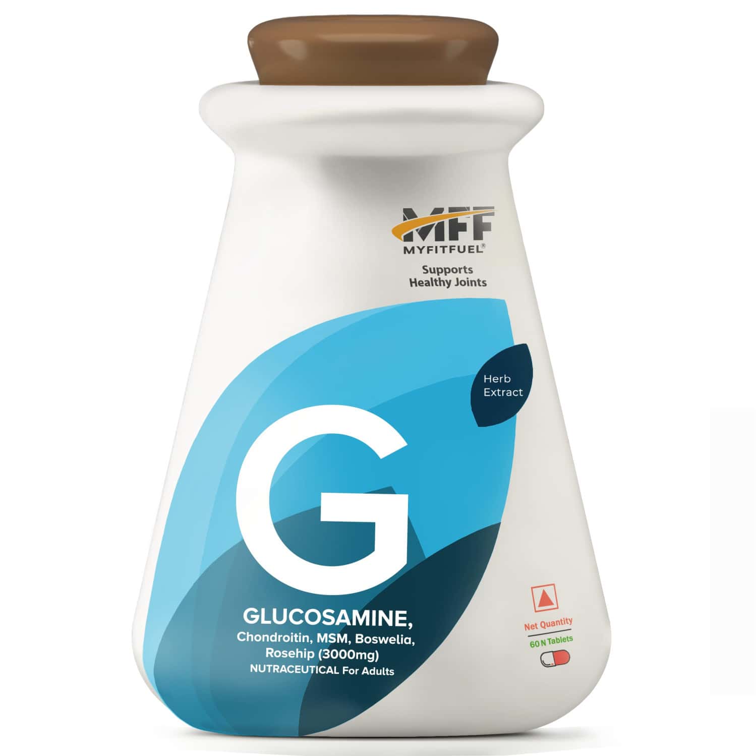 Myfitfuel Glucosamine With Chondroitin Sulfate | Msm & Hyaluronic Acid | (3000mg) | 60 Tablets