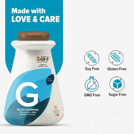 Myfitfuel Glucosamine With Chondroitin Sulfate | Msm & Hyaluronic Acid | (3000mg) | 60 Tablets