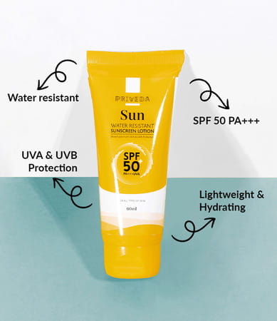 Priveda Sunscreen Lotion Spf50 Pa+++ Broad Spectrum Uva&Uvb Protection