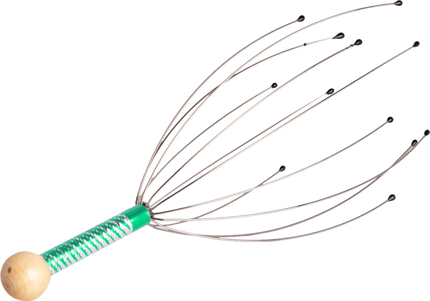 Streak Street De-Stress Head And Scalp Massager Spa Therapy- Promotes Hair Growth- Green