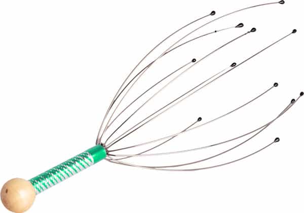 Streak Street De-Stress Head And Scalp Massager Spa Therapy- Promotes Hair Growth- Green