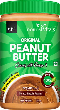 Nourishvitals Irresistibly Tasty Combo High Protein Peanut Butter (Extra Crunchy) (750gm Each)
