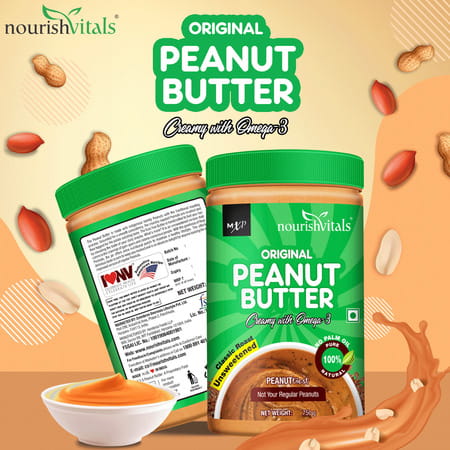 Nourishvitals Irresistibly Tasty Combo High Protein Peanut Butter (Extra Crunchy) (750gm Each)