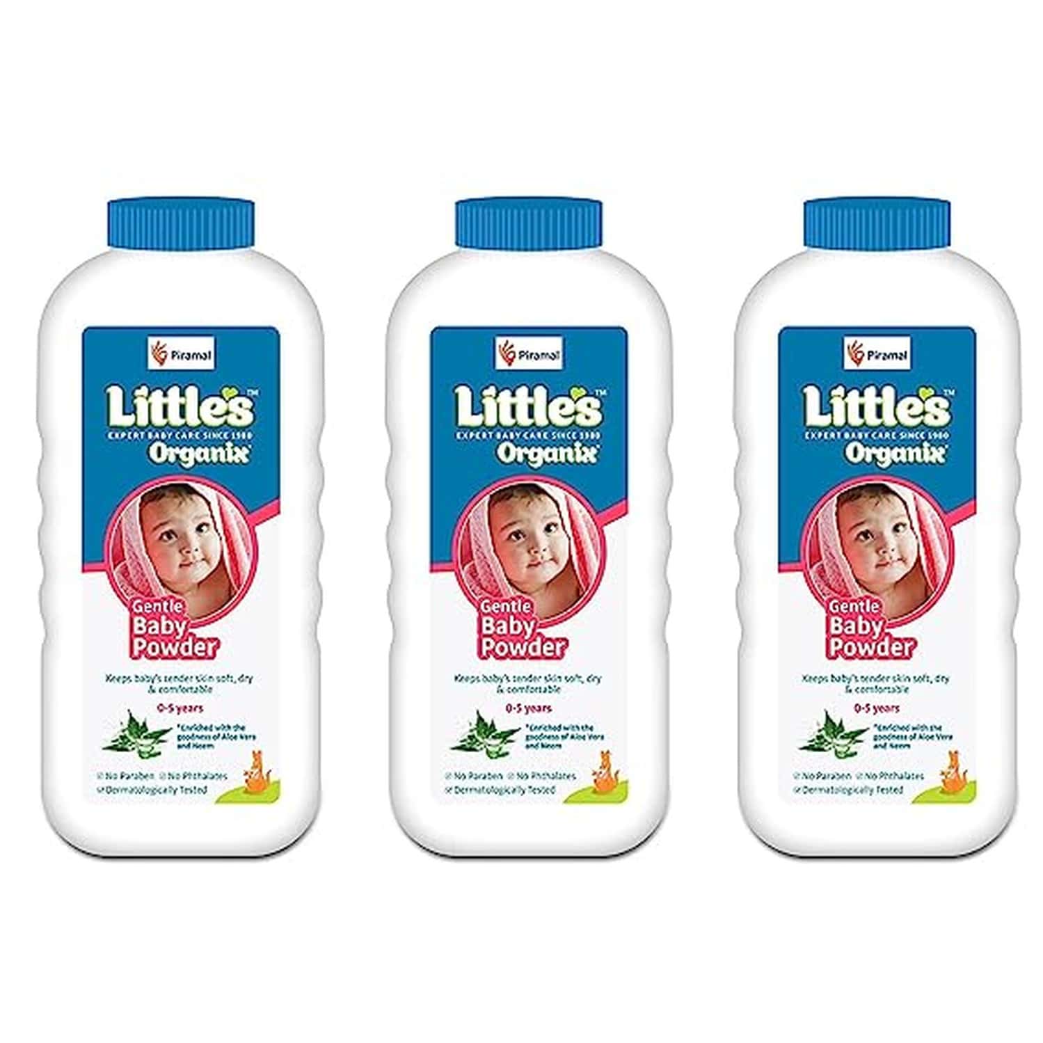 Little'S Organix Gentle Baby Powder I Free From Parabens & Phthalates 400g White X Pack Of 3