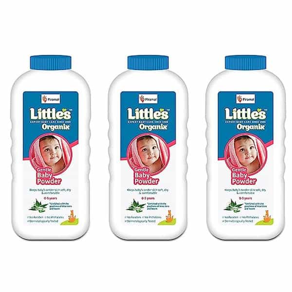 Little's Organix Gentle Baby Powder I Free From Parabens & Phthalates 400G White X Pack Of 3