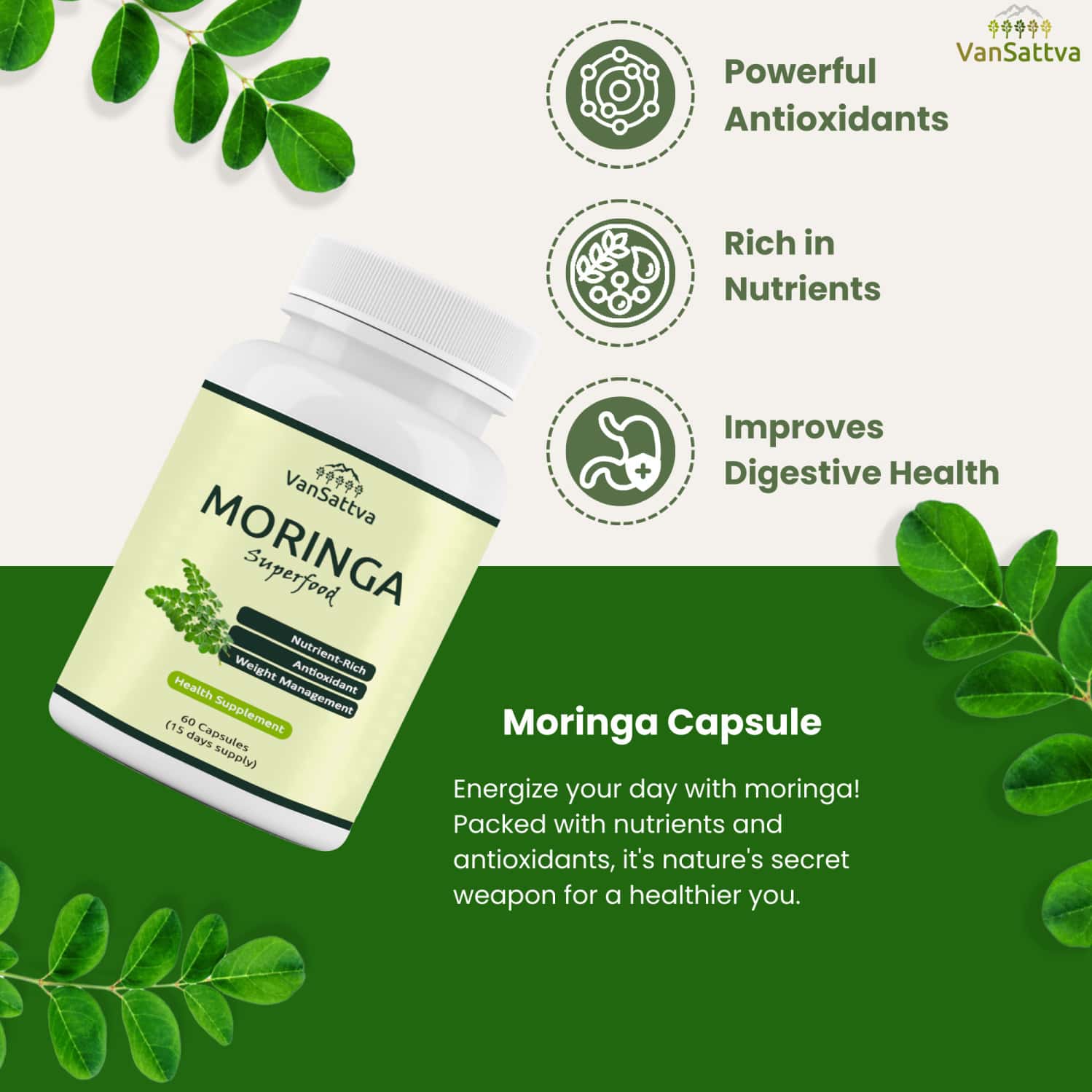 Vansattva Moringa Capsule - 60n