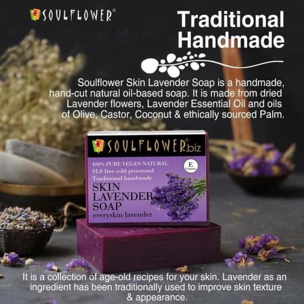 Soulflower Skin Lavender Soap 150Gm