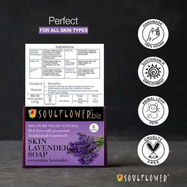 Soulflower Skin Lavender Soap 150Gm
