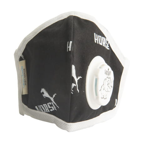 Advind Healthcare Smog Guard N95 Kids With One Valve Xs (3-5 Years) - Black Horse Design Pack Of 3