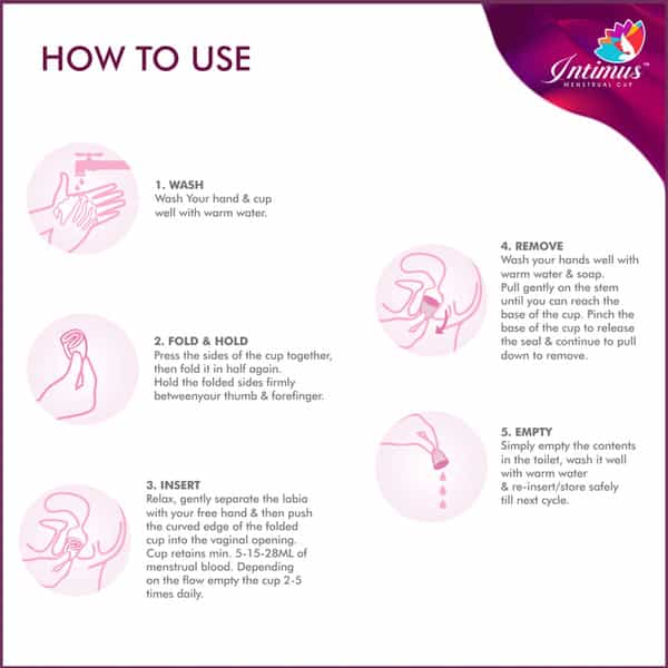 Intimus Menstrual Cup For Medium Or Heavy Flow Post Child Birth Size 2 For 25+ Women-Size L