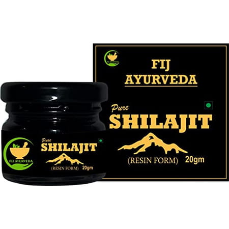 Fij Ayurveda Pure Ayurvedic Shilajit 20gm | With Pure Kashmiri Kesar Saffron - 1gm (Combo Pack)