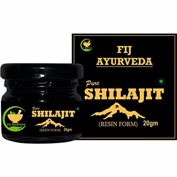 Fij Ayurveda Pure Ayurvedic Shilajit 20Gm | With Pure Kashmiri Kesar Saffron - 1Gm (Combo Pack)