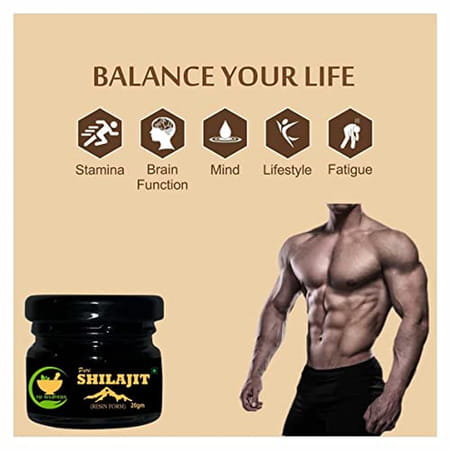 Fij Ayurveda Pure Ayurvedic Shilajit 20gm | With Pure Kashmiri Kesar Saffron - 1gm (Combo Pack)