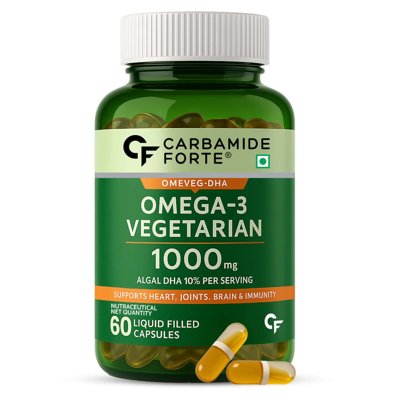 Carbamide Forte Omega 3 Vegetarian 1000mg Bottle Of 60 Tablets