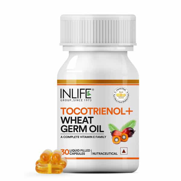 Inlife Tocotrienols & Wheat Germ Oil With Tocopehrols Vitamin E 30 Capsules