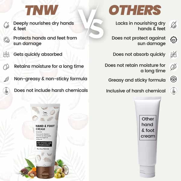 Tnw The Natural Wash Hand And Foot Cream For Nourished Hand & Feet - 50 Ml