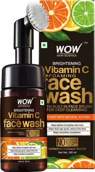 Wow Skin Science Vitamin C Foaming Face Wash (With Brush ) - 100Ml