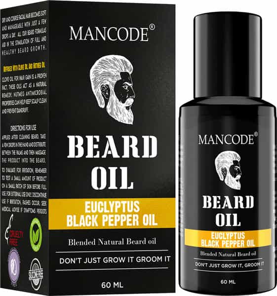Mancode Eucalyptus And Black Pepper Beard Oil | 60Ml
