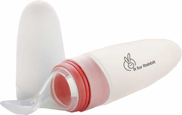R For Rabbit First Feed Feeding Spoon Feeding Spoon - Pink