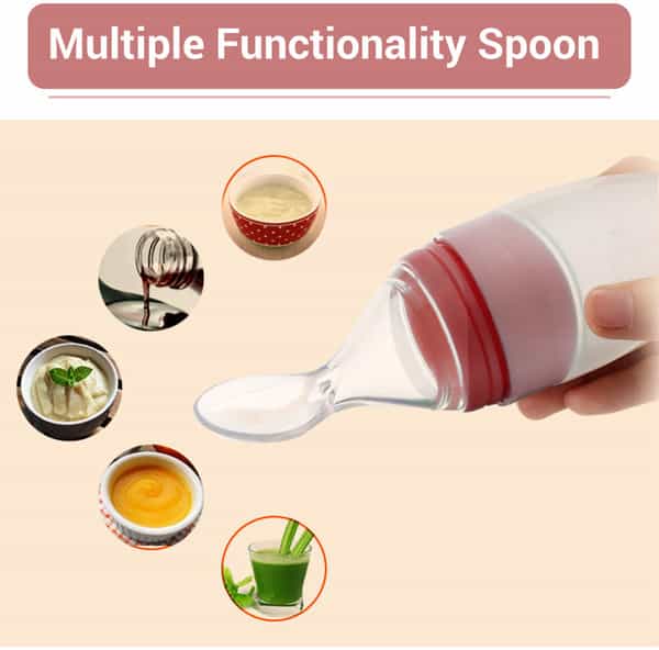 R For Rabbit First Feed Feeding Spoon Feeding Spoon - Pink