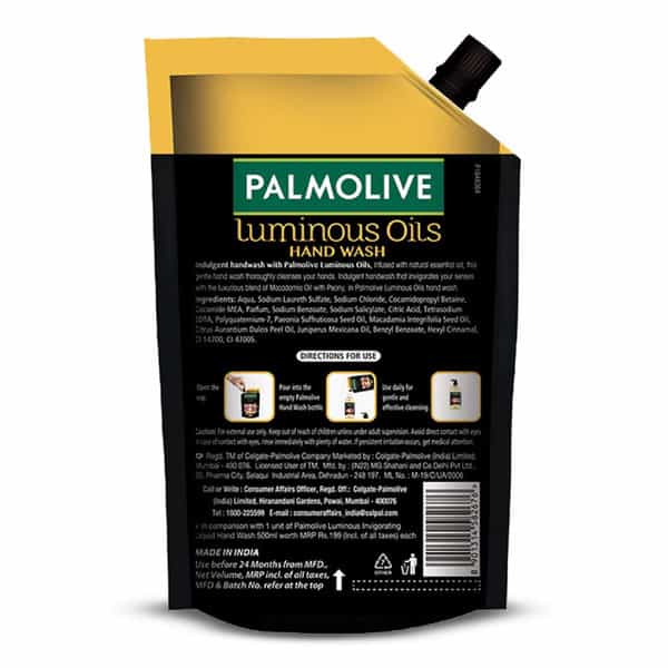 Palmolive Luminous Oils Invigorating Liquid Hand Wash Refill Pack - 750 Ml