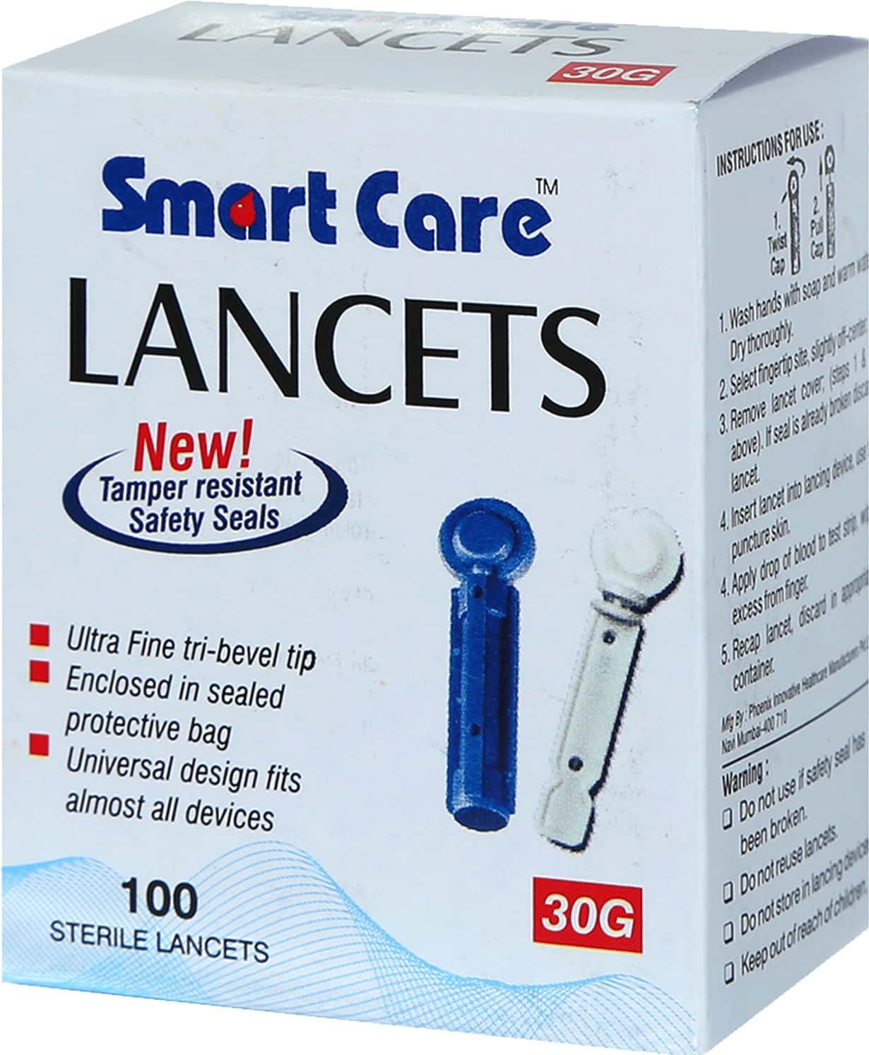 Buy SMARTCARE ROUND LANCET NEEDLE 300 PIECES Online & Get Upto 60