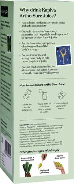 Kapiva Artho Sure Juice-1L| Joint Pain Relief|Ashwagandha - Rasna - Kutki - Guduchi And Other Herbs