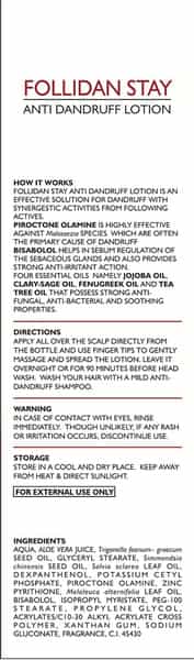 Ceuticoz Follidan Stay Anti Dandruff Lotion - 100 Ml