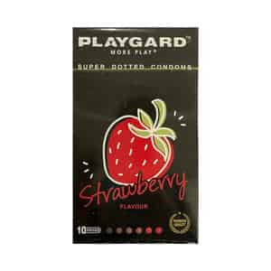 Playgard More Play + Strawberry Flavour Super Dotted Condoms 10 No's