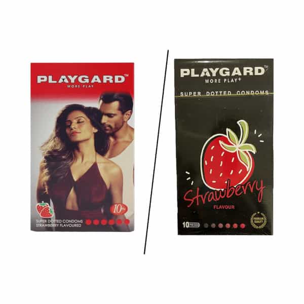 Playgard More Play + Strawberry Flavour Super Dotted Condoms 10 No's
