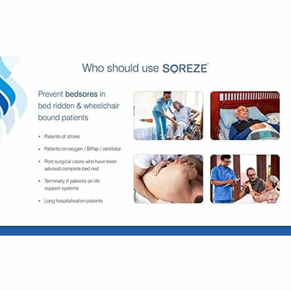 Soreze Bedsore Prevention Gel| Water Repellent Silicone Barrier Film | 30Gm (Pack Of 1)